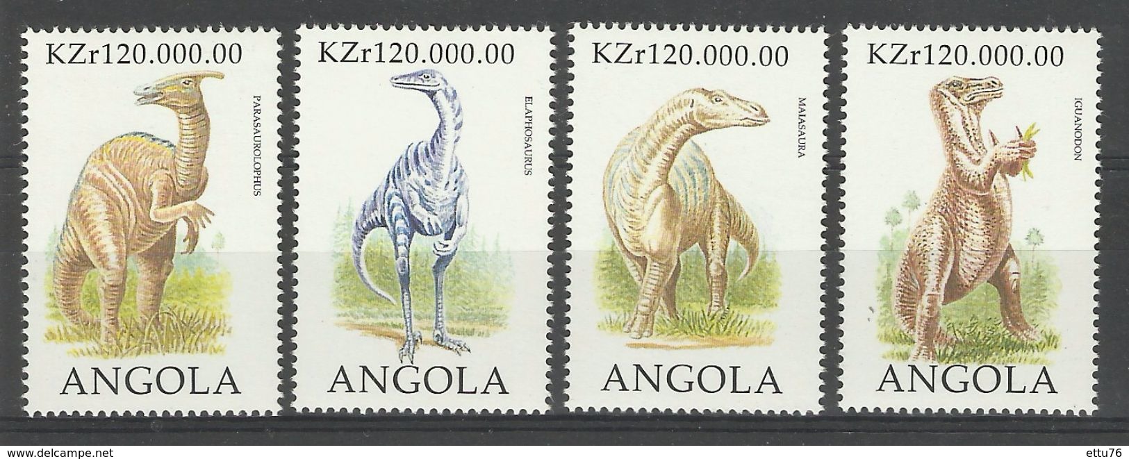 ANGOLA   1998  DINOSAURS  SET  MNH - Prehistóricos