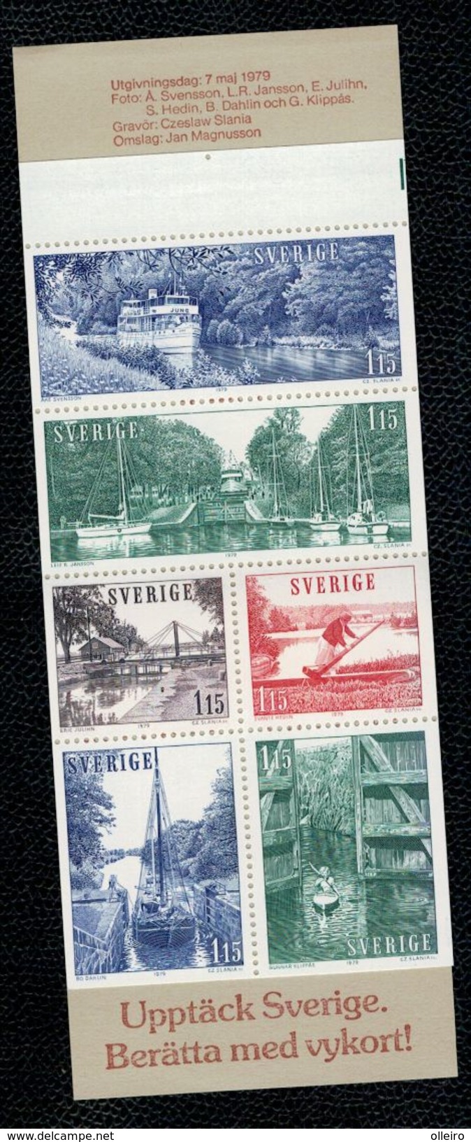 Svezia Sweden Schweden Suede 1979 Booklet Carnet Tourism Gota Canal  6v  Complete Set  ** MNH - Nuovi