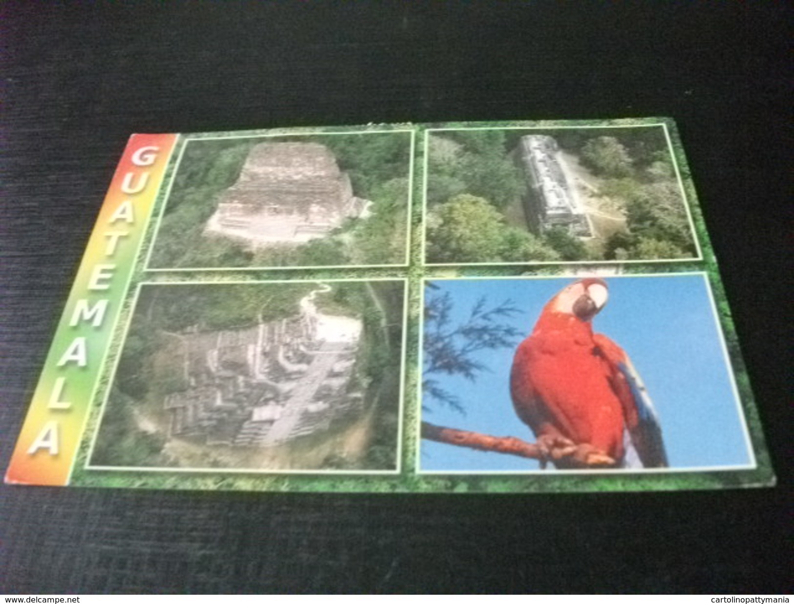 STORIA POSTALE FRANCOBOLLO COMMEMORATIVO  GUATEMALA CUPULAS EN MEDIO DE LA SELVA PAPPAGALLO VEDUTE - Guatemala