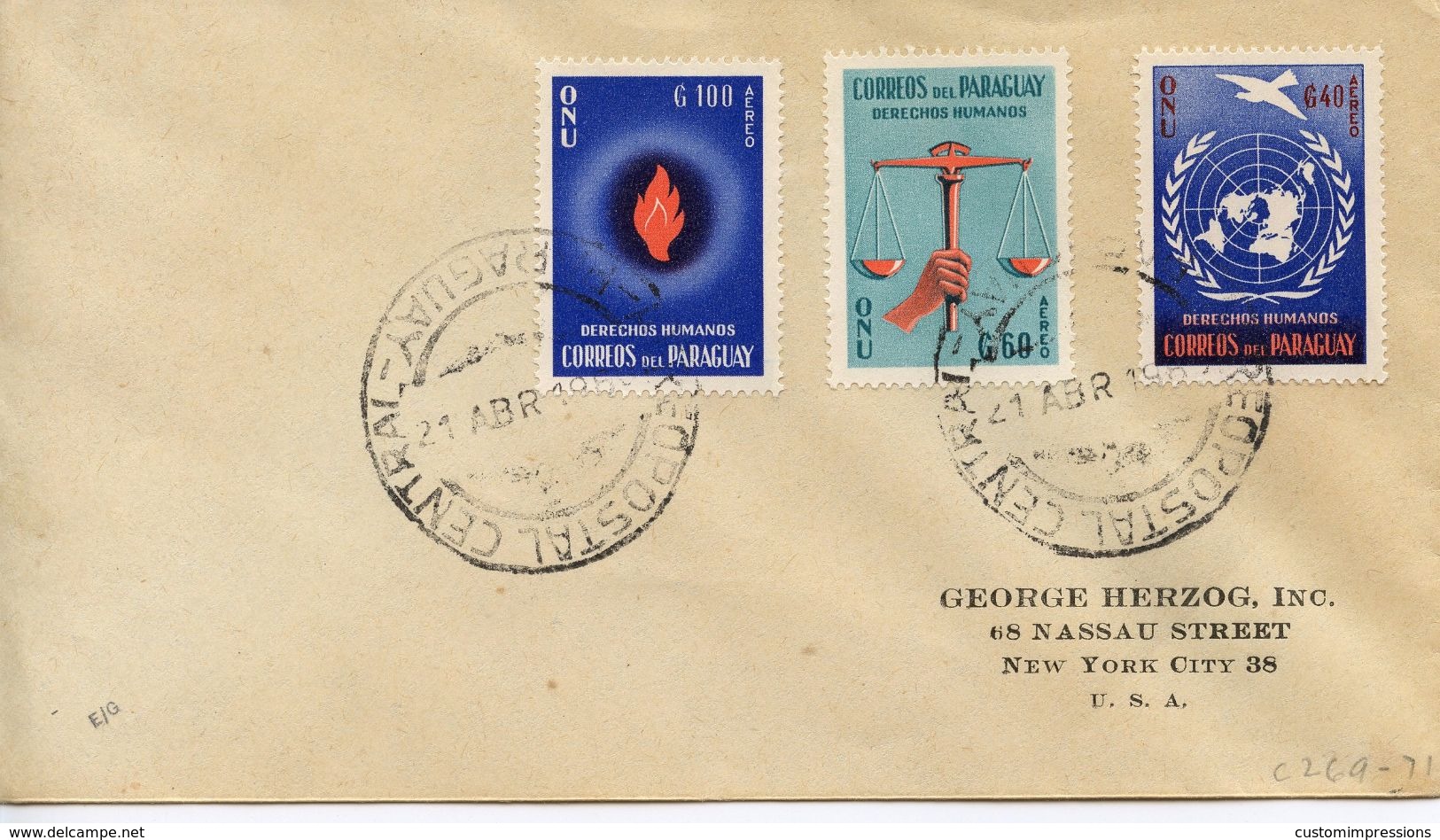 PARAGUAY - 1960 WORLD REFUGEE YEAR   FDC380 - Paraguay