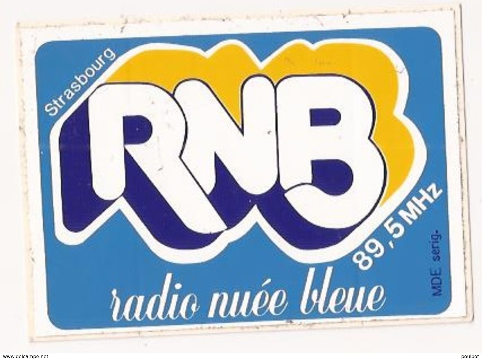 Autocollants Stickers Thème Radio RNB Radio Nuée Bleu Strasbourg 89.5 - Autocollants