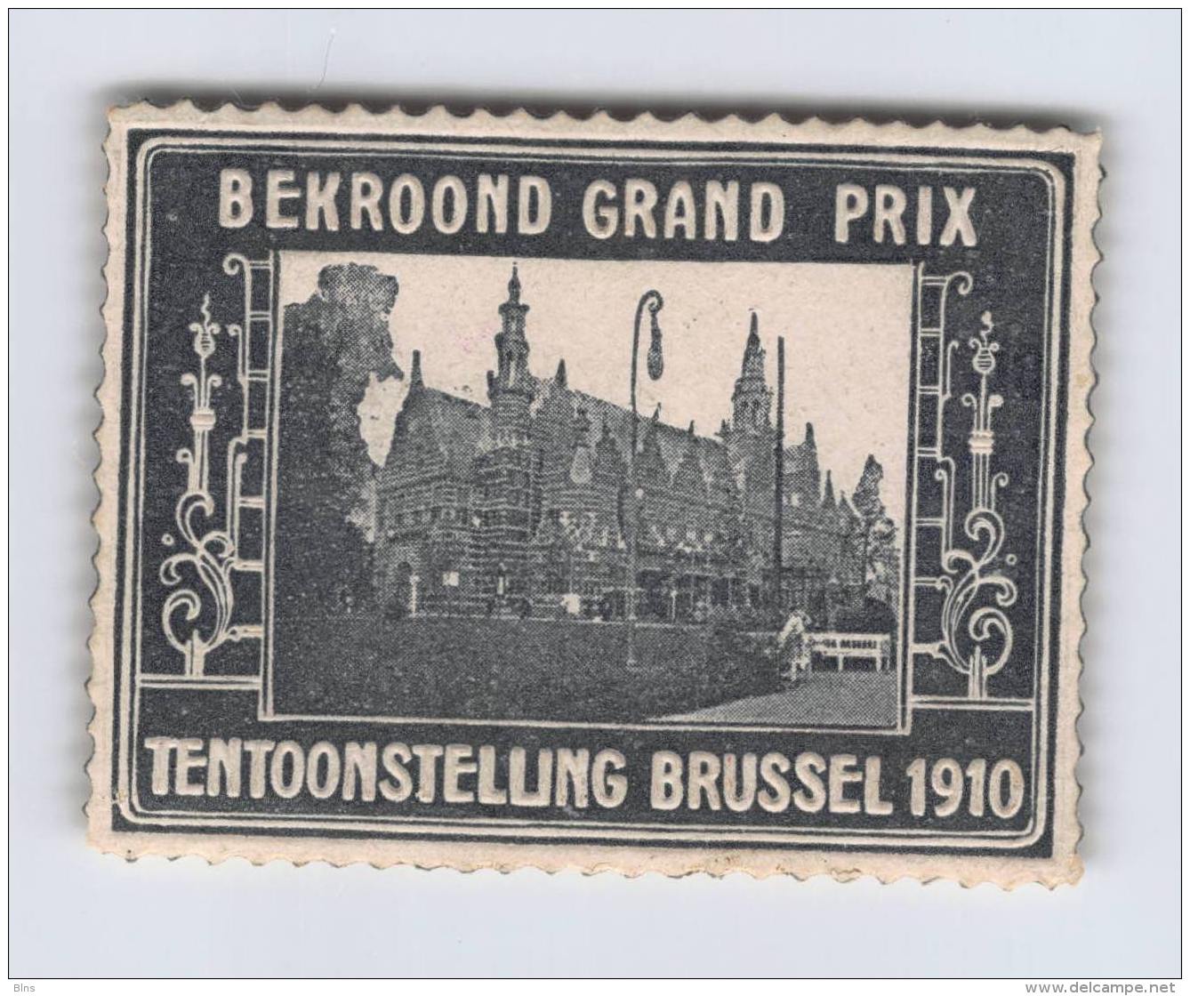 Bekroond Grand Prix Tentoonstelling Brussel 1910 ** MNH - Erinnophilie - Reklamemarken [E]