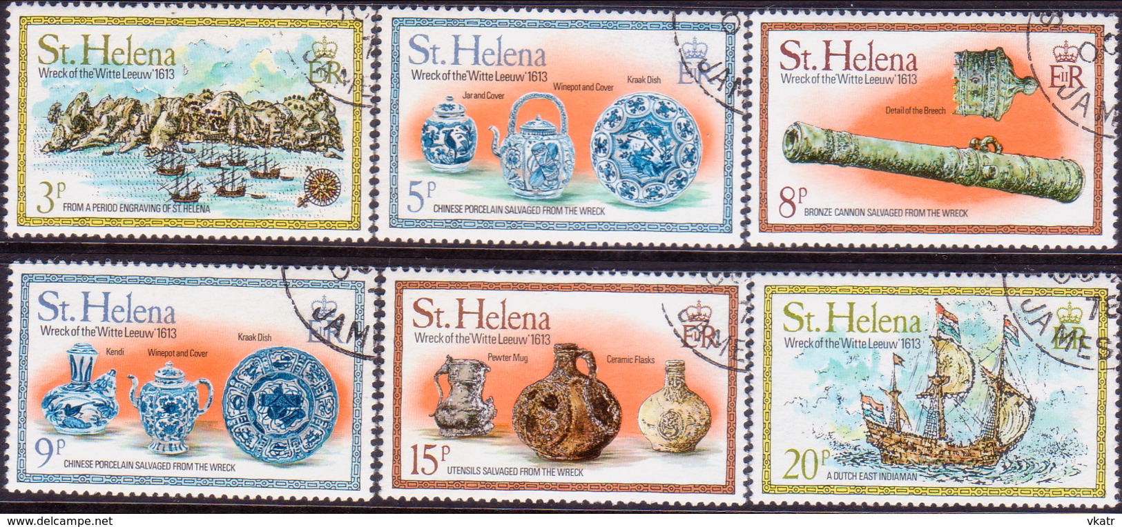 ST HELENA 1978 SG #341-46 Compl. Set Used Wreck Of The "Witte Leeuw" - Isola Di Sant'Elena