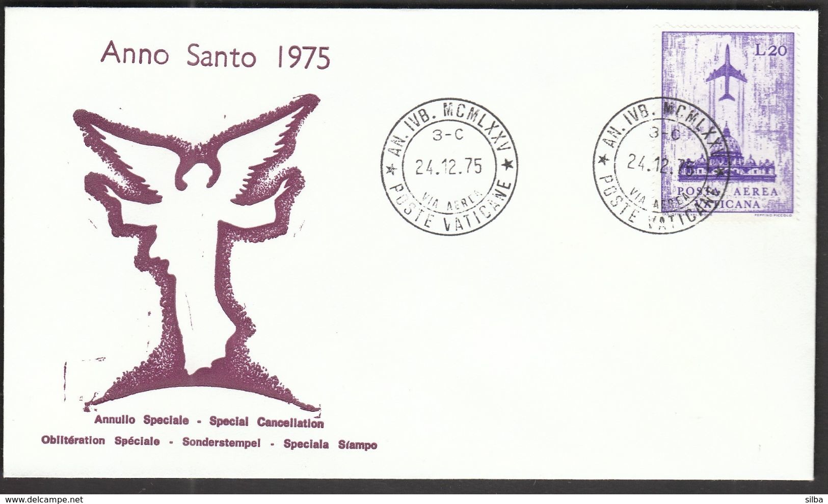 Vatican 1975 / Anno Santo / Holy Year / Air Mail - Christianisme