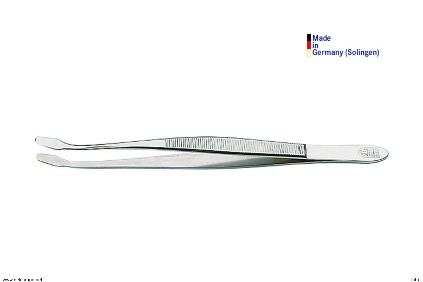 Lindner Pinzette (Solingen), Vernickelt, 150 Mm, Mit Abgebogenen Schaufeln (im Kunststoffetui) +++ NEU OVP +++ (2082) - Pinzas, Lupas Y Microscopios