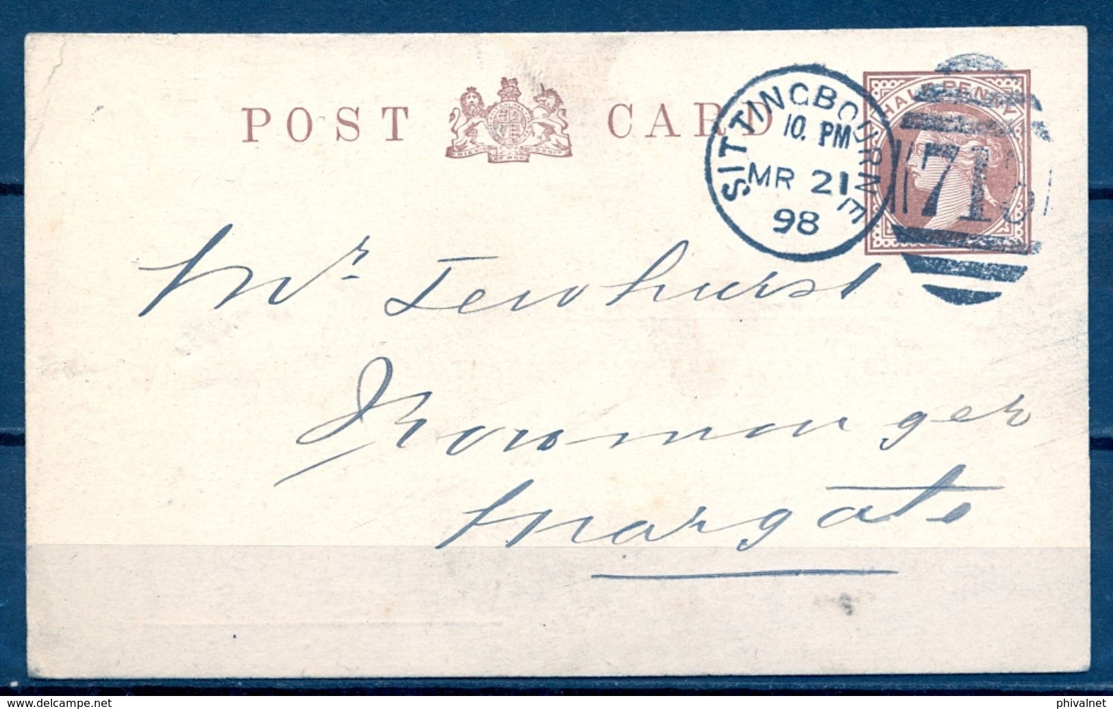 1898 , GRAN BRETAÑA , ENTERO POSTAL CIRCULADO DESDE SITTINGBOURNE - Briefe U. Dokumente