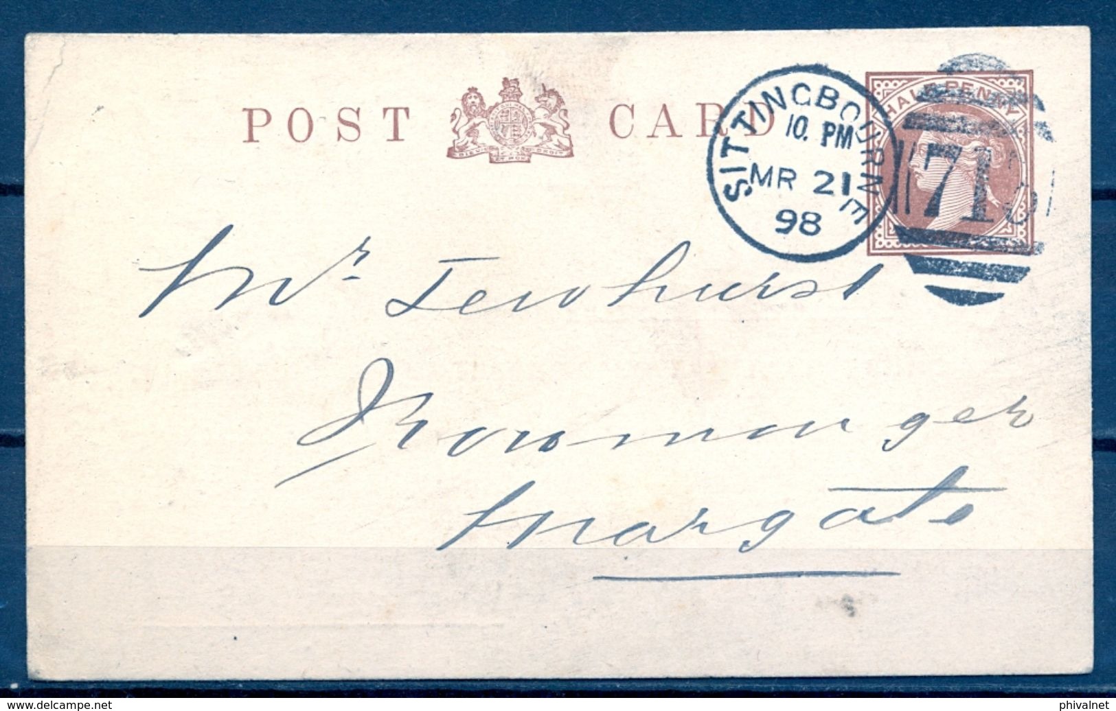 1898 , GRAN BRETAÑA , ENTERO POSTAL CIRCULADO DESDE SITTINGBOURNE - Brieven En Documenten