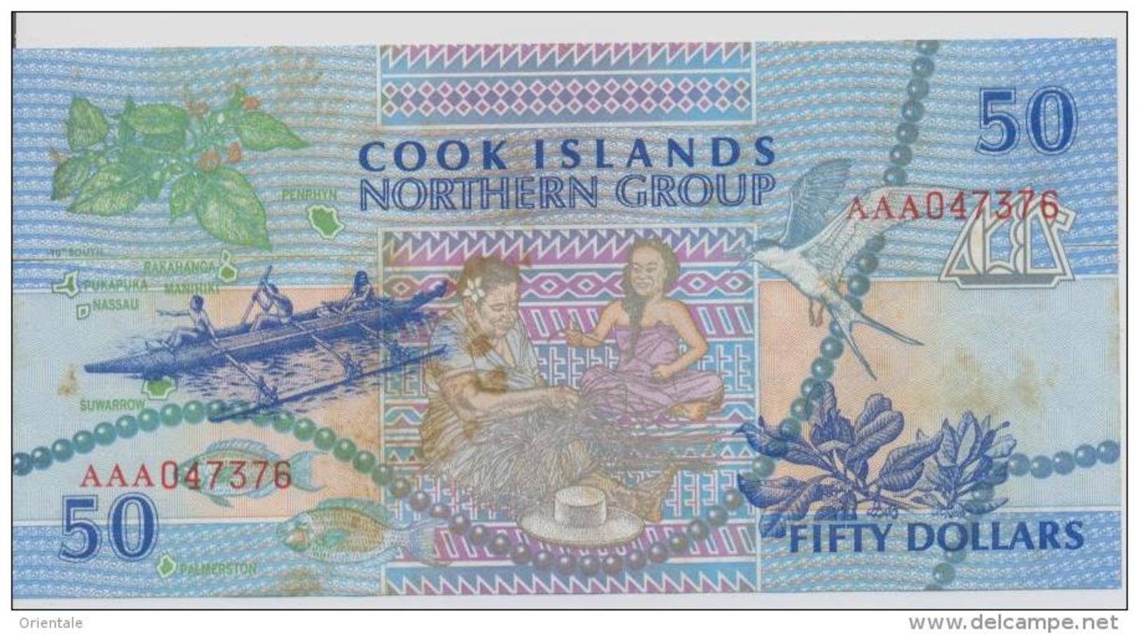 COOK ISLANDS P. 10a 50 D 1992    XF - Cookeilanden