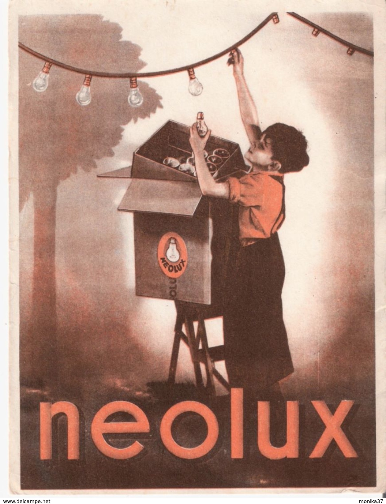 Buvard Publicité Ampoule Neolux - Electricité & Gaz