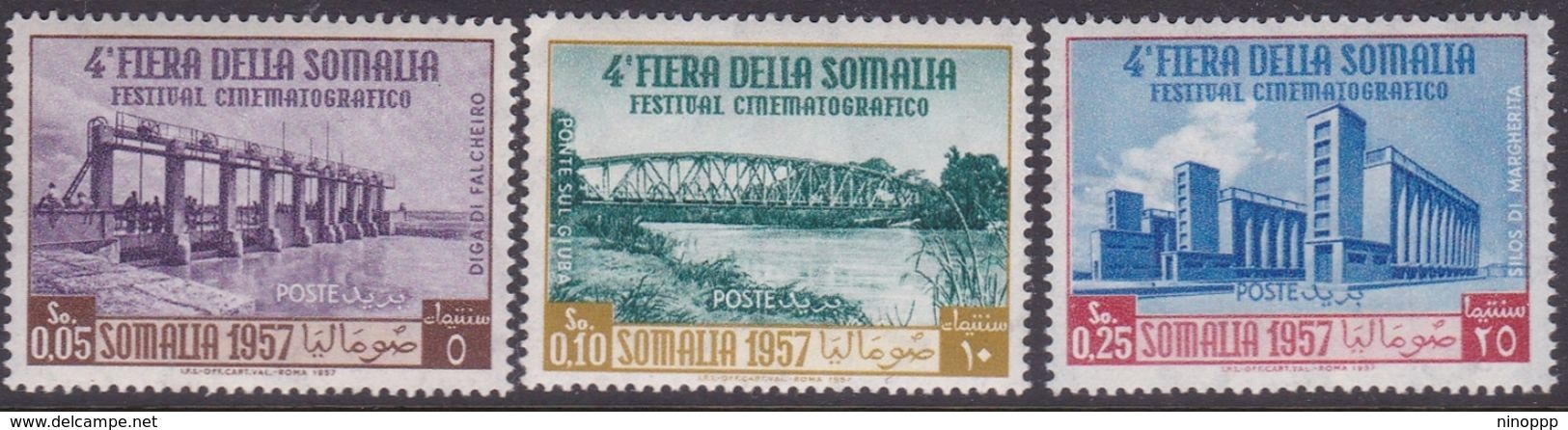 Somalia Scott 213-215 1957 Fourth Somali Fair, Mint Never Hinged - Somalia (AFIS)