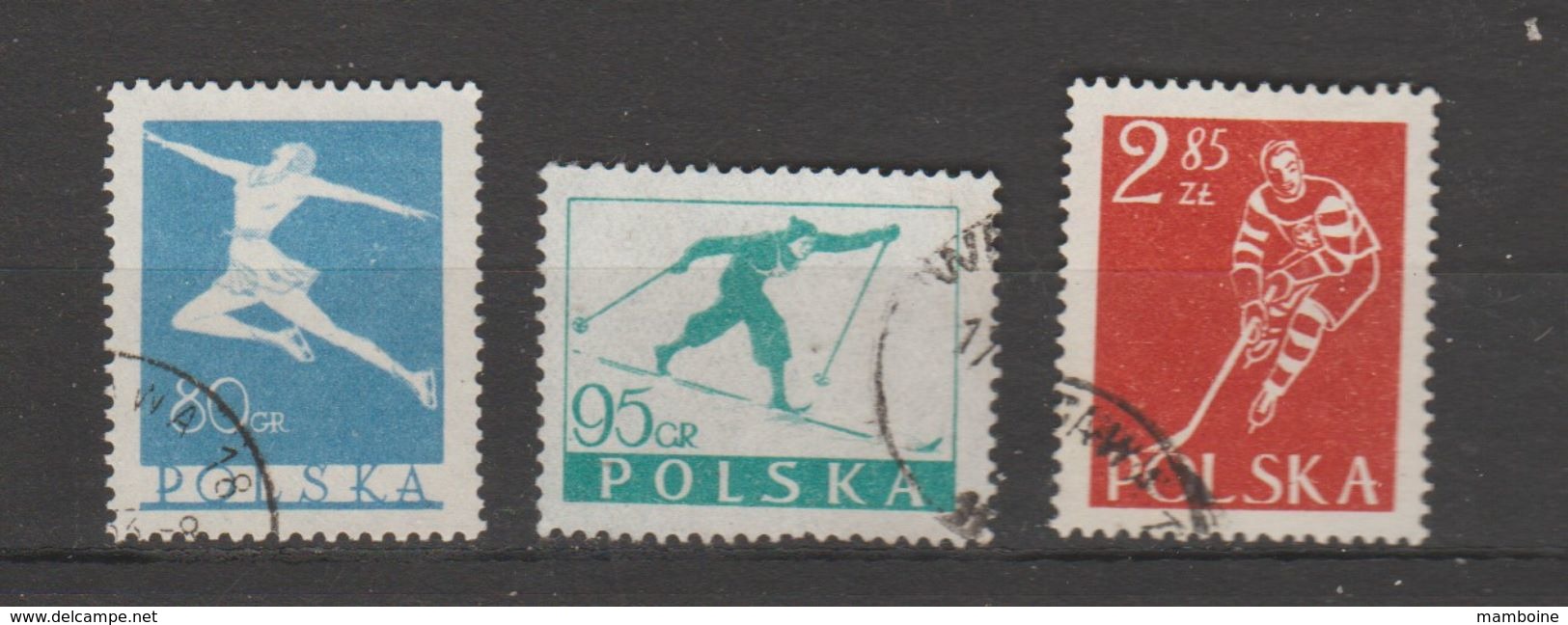 Pologne 1954   N° 733 / 35     Oblitérés  Série Compléte  Sport - Usados