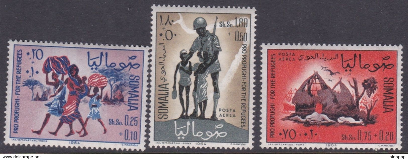 Somalia Scott B54 + CB13-14 1964 Refugee Help, Mint Never Hinged - Somalië (AFIS)