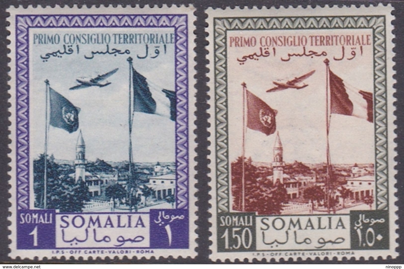 Somalia Scott C27A-27B 1951 First Territorial Council Meeting, Mint Never Hinged - Somalia (AFIS)