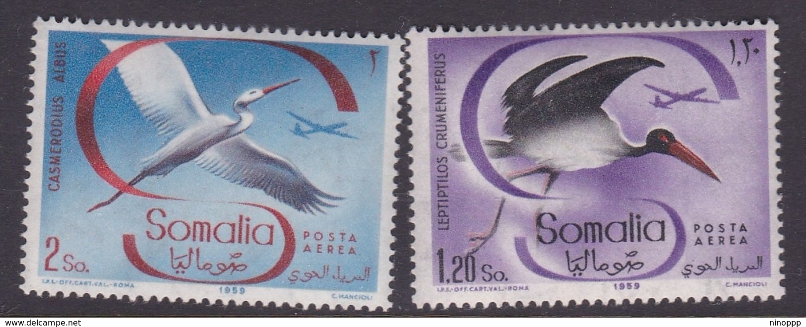 Somalia Scott C59-60 1959 Birds, Mint Never Hinged - Somalie (AFIS)