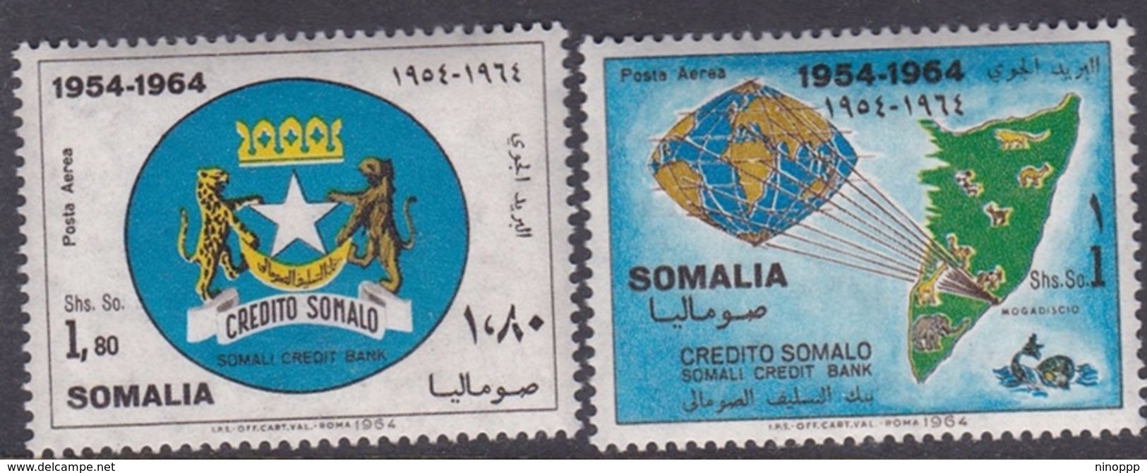 Somalia Scott C93-94 1964 10th Anniversary Of The Somali Credit Bank, Mint Never Hinged - Somalia (AFIS)