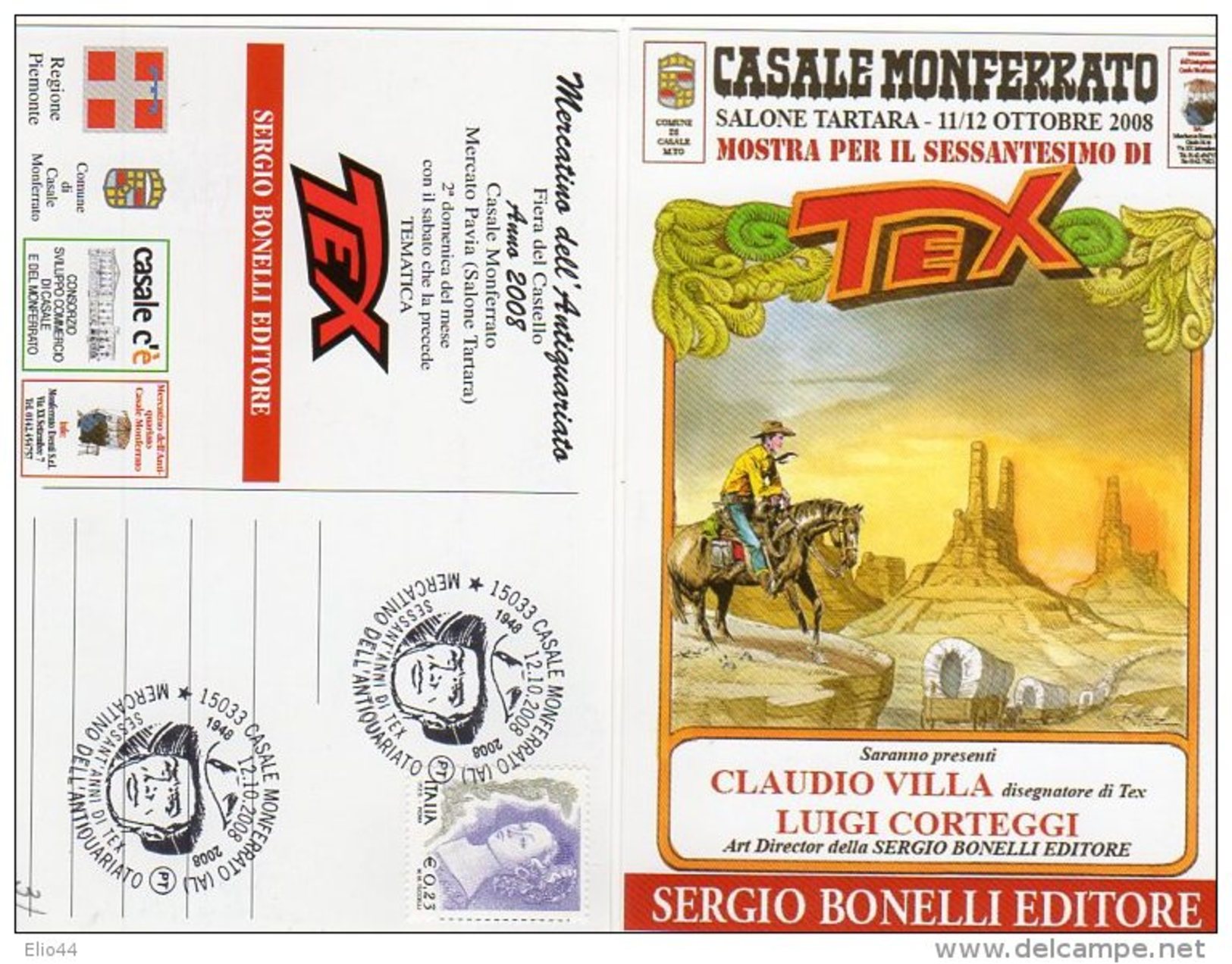 CASALE MONFERRATO - 2008 - La Giornata Del Fumetto - 60 Anni Di TEX - - Fumetti