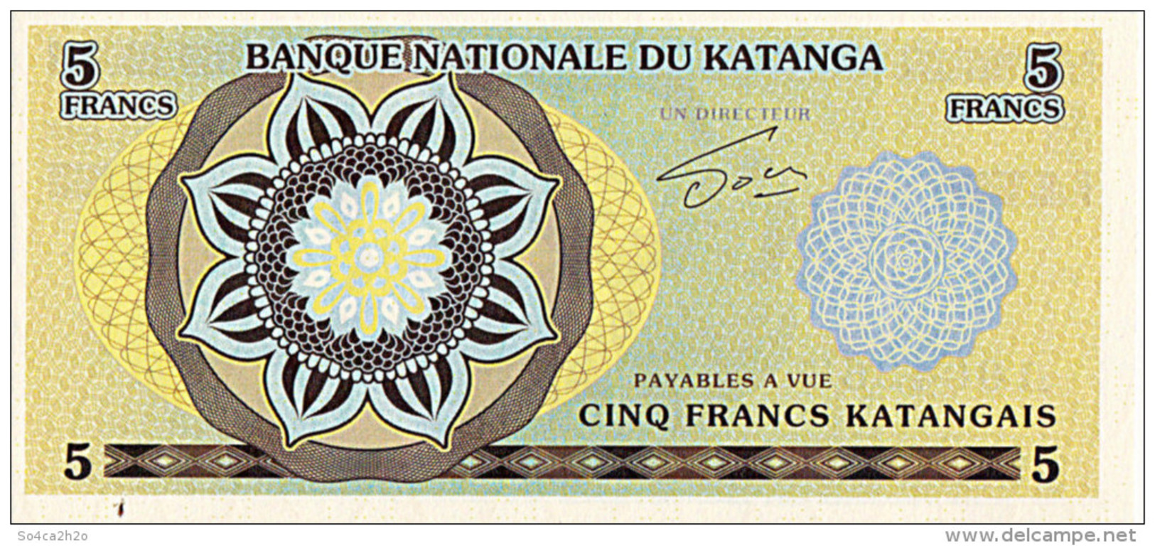 Katanga 5 Francs 2013 émission Privée UNC - Sin Clasificación