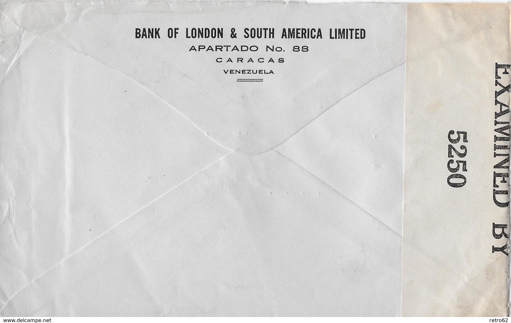 VENEZUELA &rarr; Letter From Bank Of London & South America Ca.1940 &#x25BA;CENSUR&#x25C4; - Venezuela