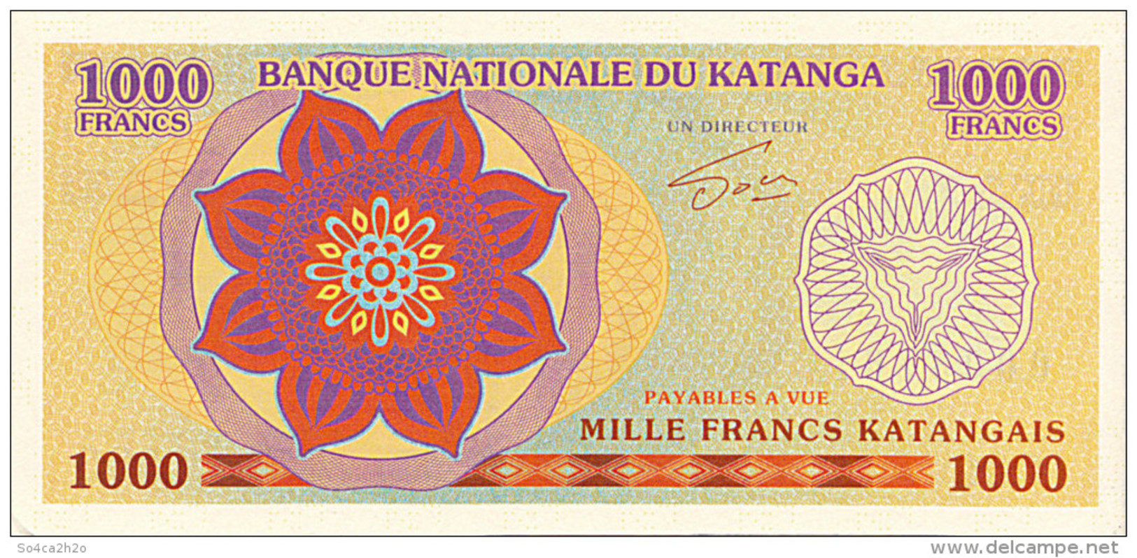 Katanga 1000 Francs 2013 émission Privée UNC - Sin Clasificación