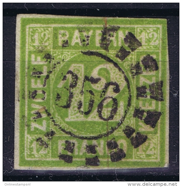 BAYERN:  Mi Nr 12 Obl./Gestempelt/used Cancel 356 - Gebraucht