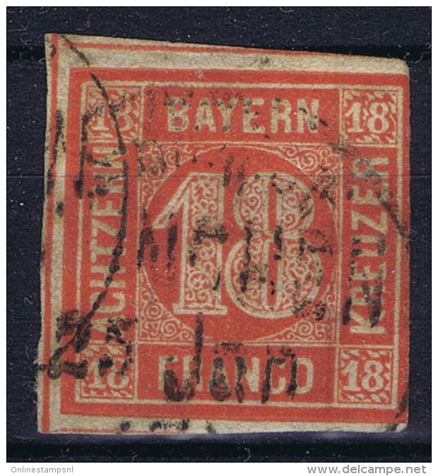 BAYERN:  Mi Nr 13 Obl./Gestempelt/used Has A Small Thin At Arrow At Back - Gebraucht