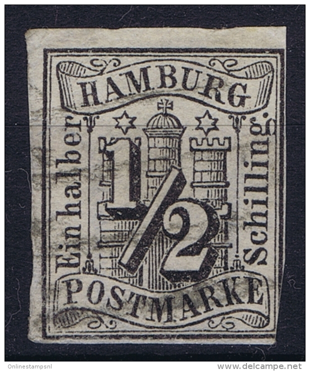 HAMBURG  Mi Nr  1  Obl./Gestempelt/used WM 1 - Hamburg (Amburgo)