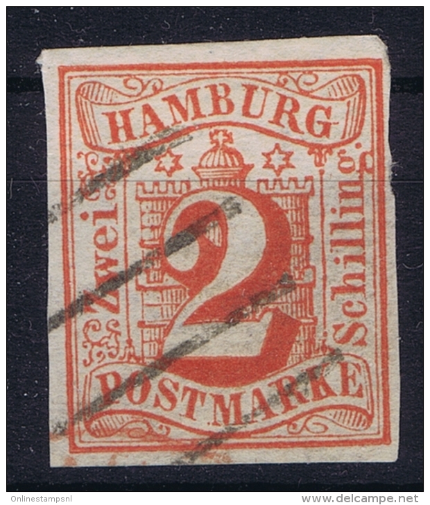 HAMBURG  Mi Nr  3 Obl./Gestempelt/used WM 1 - Hamburg