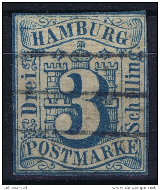 HAMBURG  Mi Nr  4 Obl./Gestempelt/used WM 1 - Hamburg
