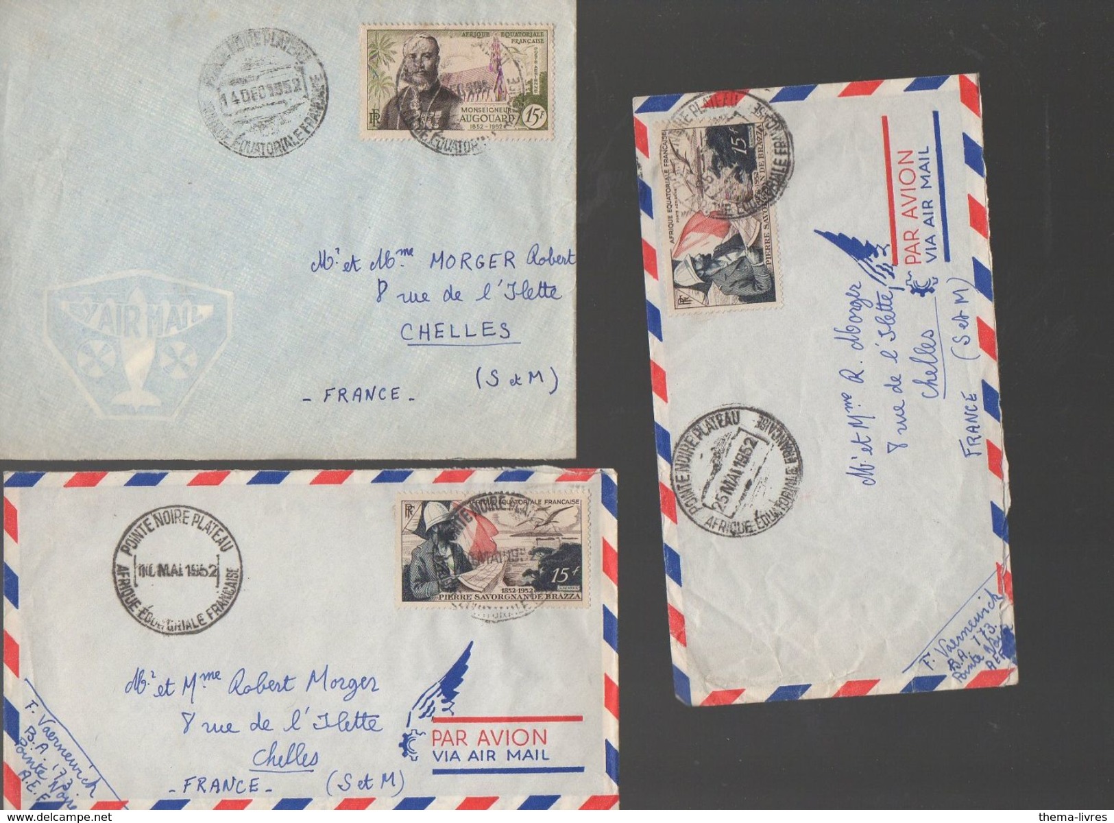 Lot De 6 Enveloppes AEF 1952 (PPP6035) - Africa (Varia)