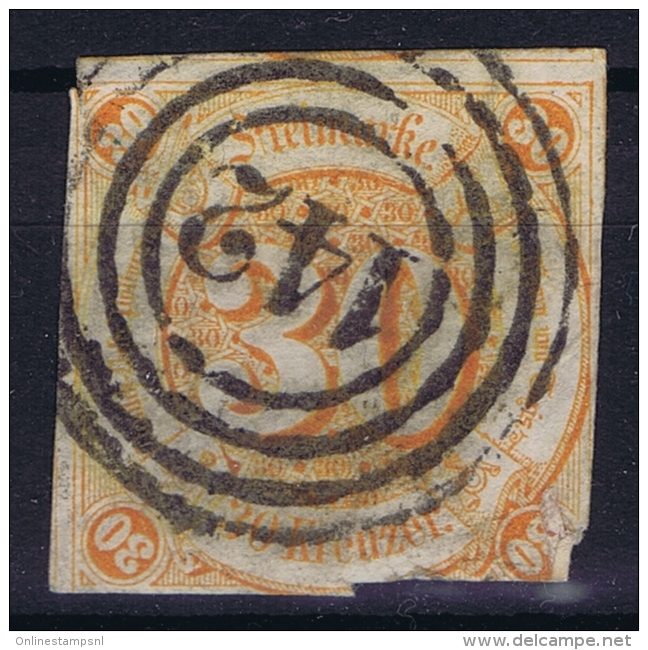 Thurn Und Taxis   Mi Nr 25 Obl./Gestempelt/used Cancel 142 - Oblitérés