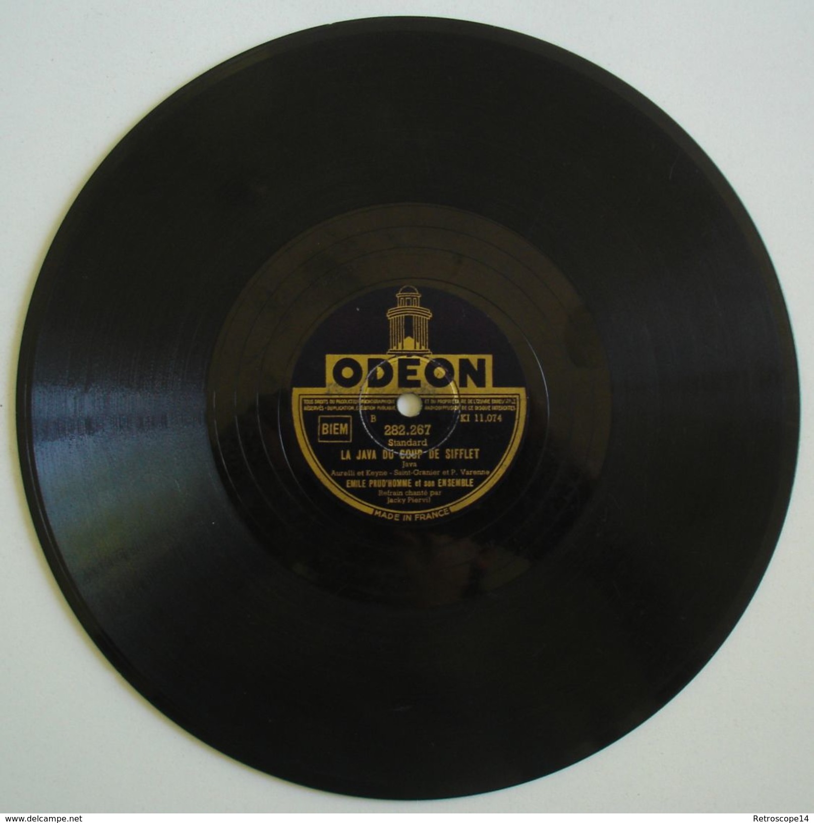 78T JACKY PIERVIL JAVA DU COUP DE SIFFLET. Emile Prud'homme. ODÉON. - 78 Rpm - Schellackplatten