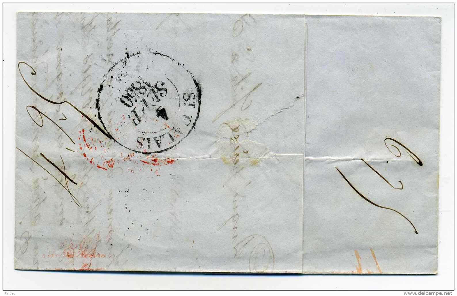 Lettre De Franfort + Marque D'entrée En France : TOUR ET TAXI Par Forbach / 8 Sept 1850 - Entry Postmarks