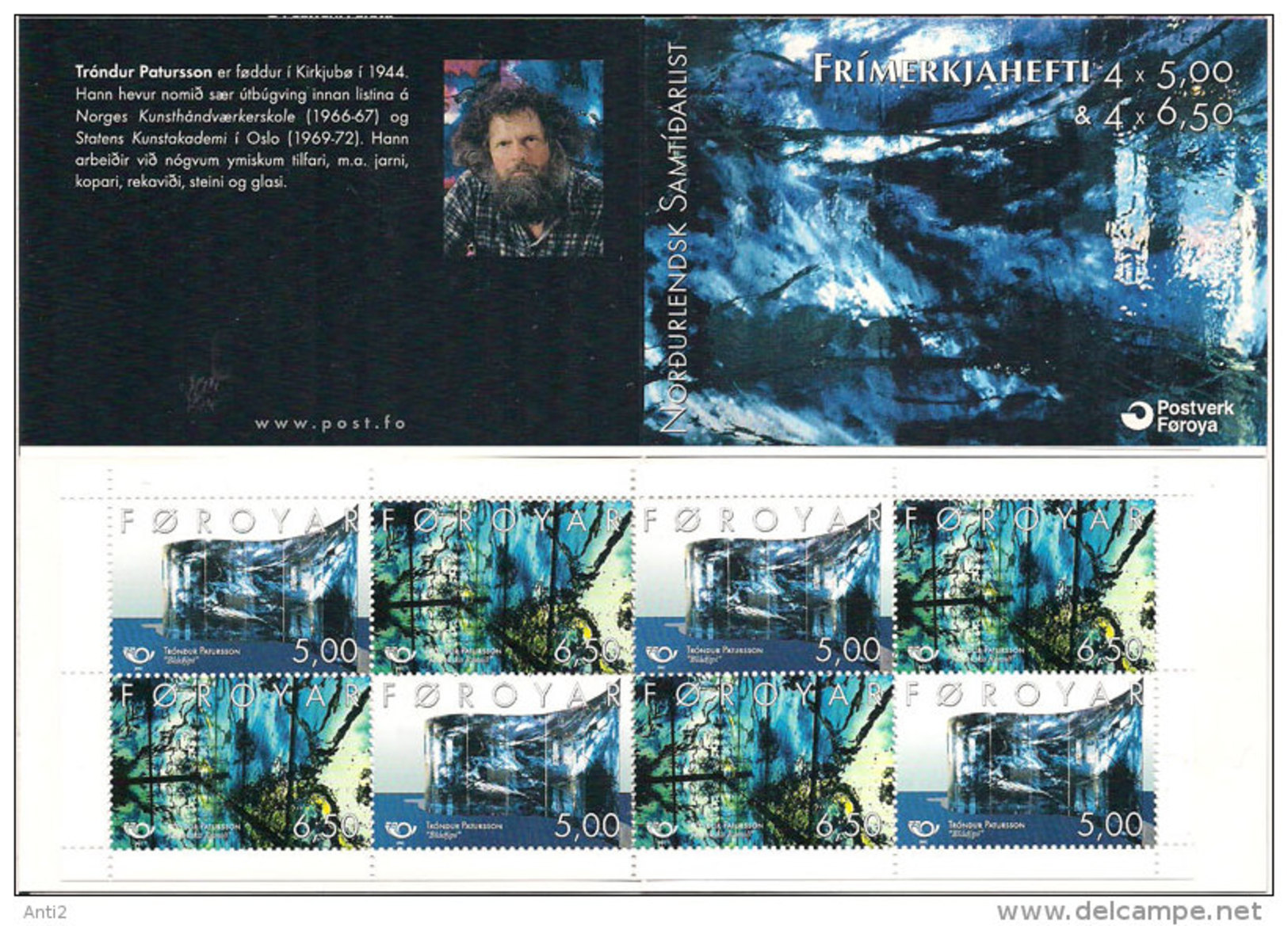 Faroe Islands Faroyar 2002 Norden Art, Mi 421-422 Booklet MNH(**) - Faroe Islands