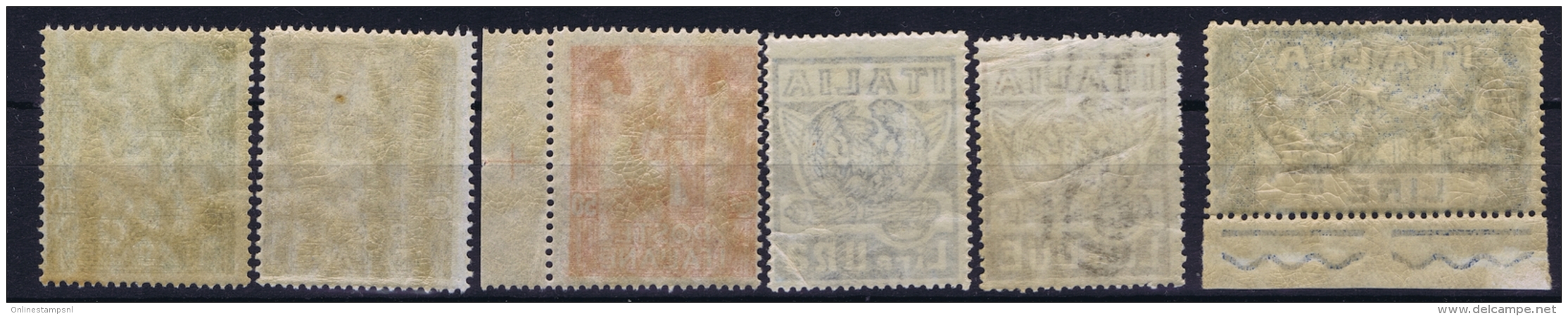 Italy: Sa 141 - 146  , Mi 177 - 182  Postfrisch/neuf Sans Charniere /MNH/** 1923 - Mint/hinged