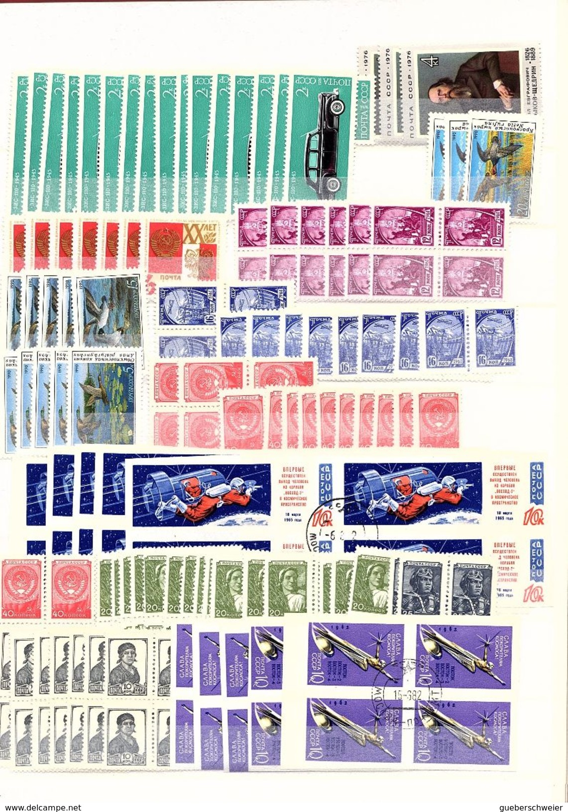 RUSSIE stock important env. de 2700 timbres neufs** en majorité et quelques obl.. et non dentelés côte env. 2.500 €
