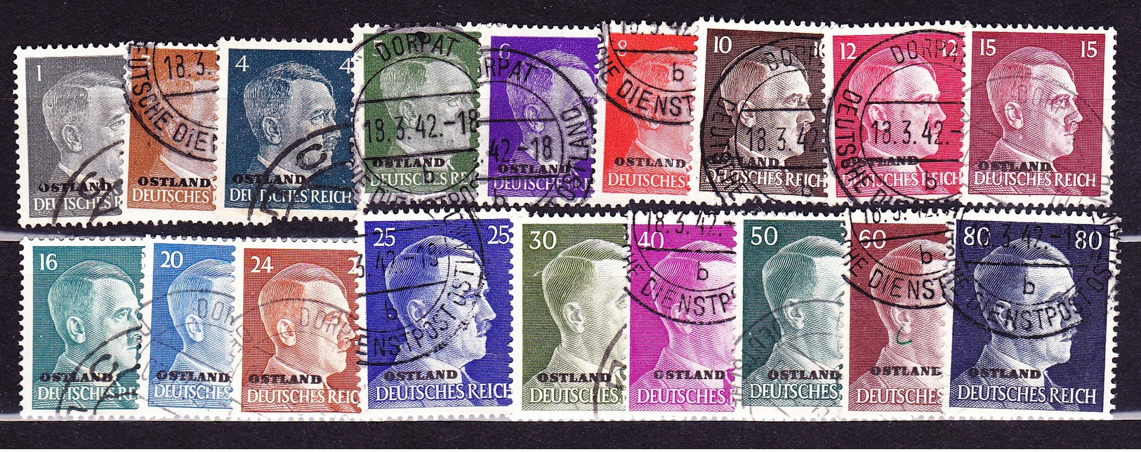 Deutsches Reich Ostland 1941. Deutsche Besetzung Estland, Lettland U.a. - Besetzungen 1938-45