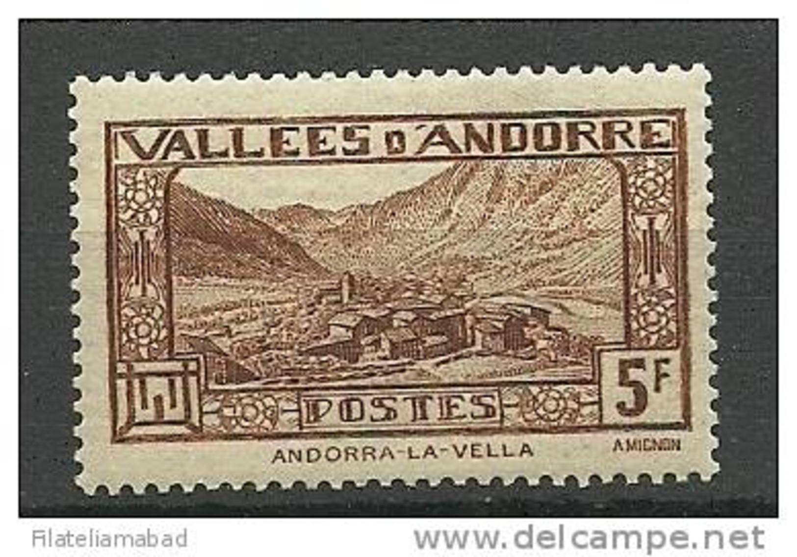 ANDORRA CORREO FRANCES-SELLO +++ SIN FIJASELLOS YVERT Nº 43 - Nuevos