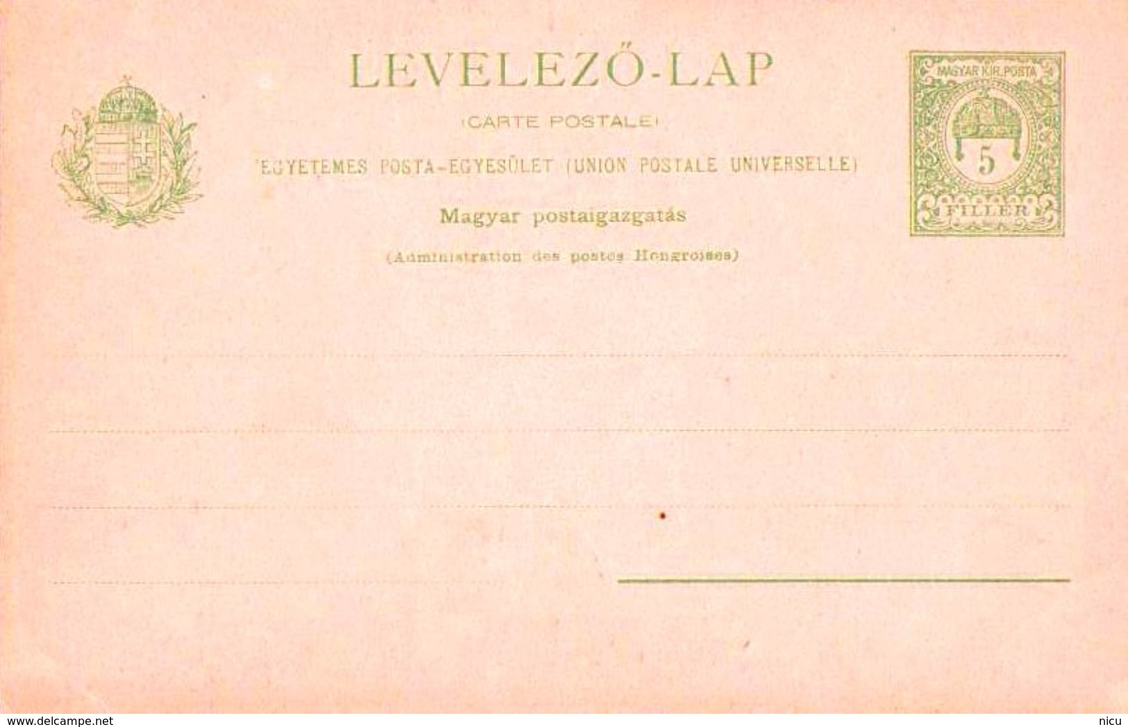 1910 - UNUSED POSTAL STATIONERY From Hungary 1910 - Unused Stamps