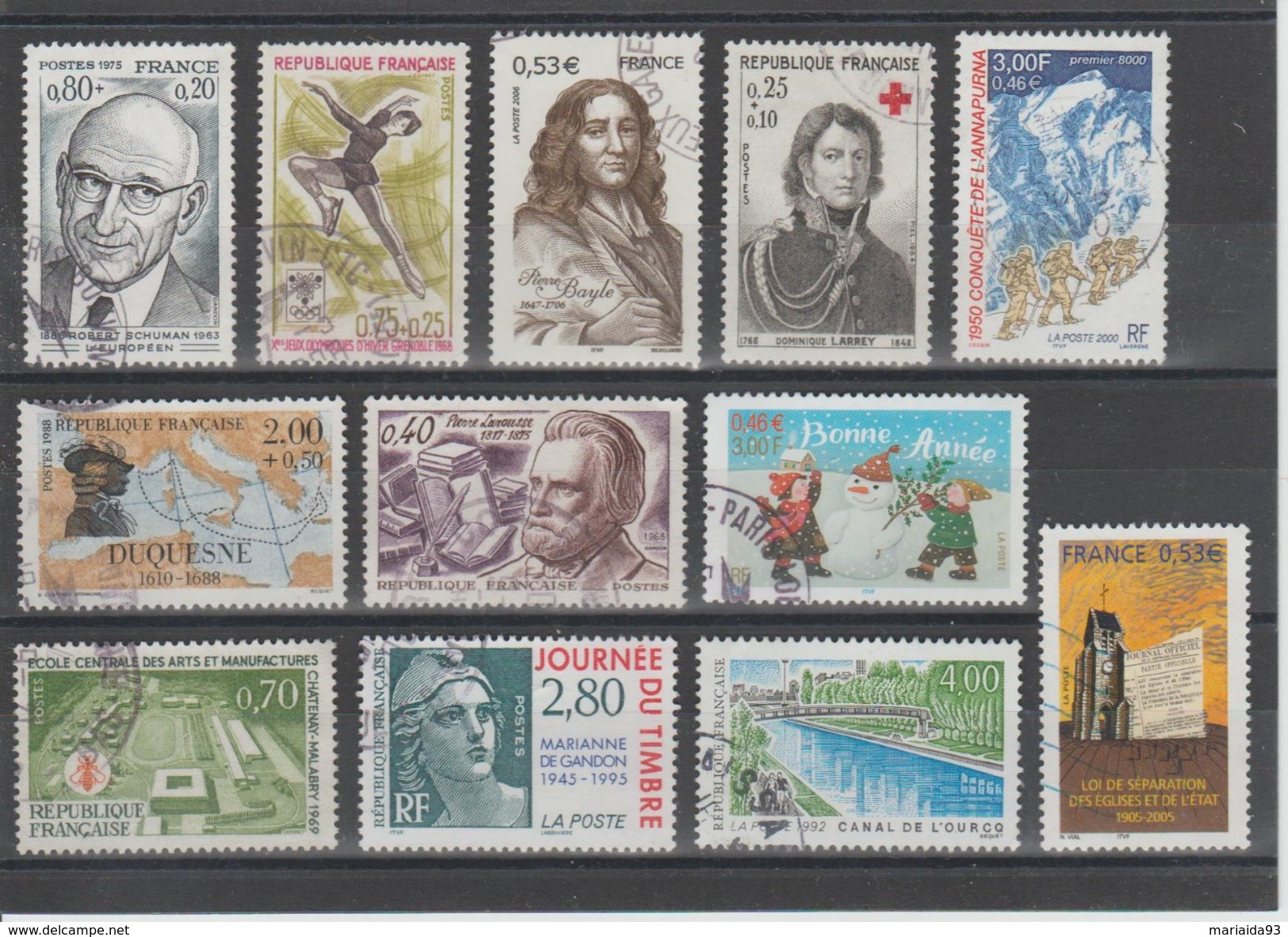 FRANCE - LOT DE TIMBRES OBLITERES - Collections