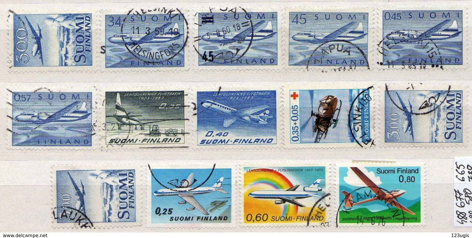Finnland / Finland Lot, Gestempelt, Flugpost / Flugzeug / Air Mail / Planes [170717XXI] - Used Stamps