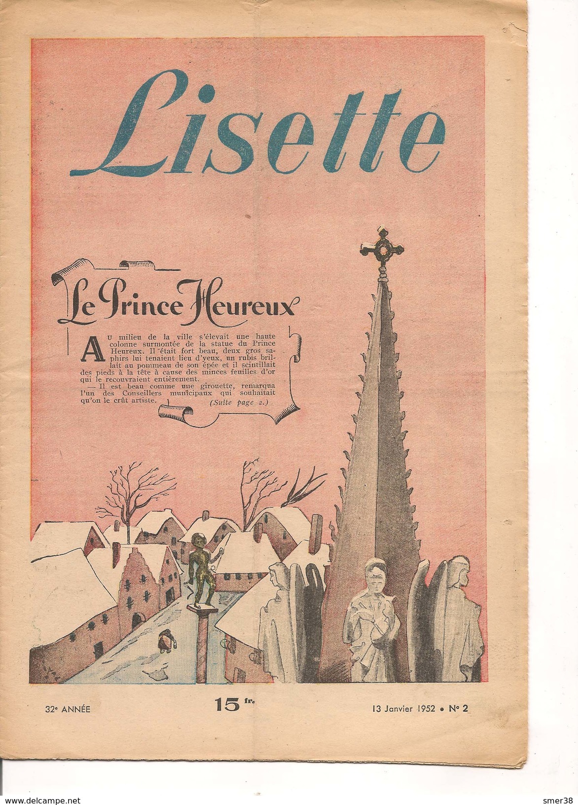 Lisette - Le Prince Heureux - N°2 -- 13 Janvier 1952 - Lisette