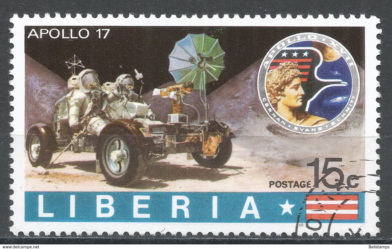 Liberia 1973. Scott #626 (U) Astronauts, Lunar Rover - Liberia