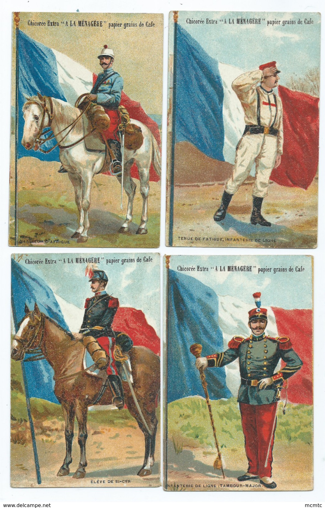 10 Chromos - Chocolat , Chicorée  Duroyon & Ramette (cheval , Soldat , Militaire , Guerre  ) - Duroyon & Ramette