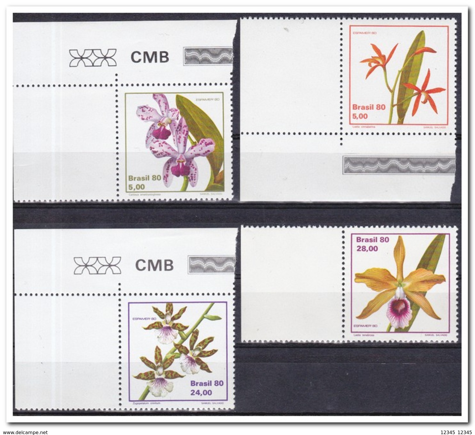 Brazilië 1980, Postfris MNH, Flowers, Orchids - Ongebruikt