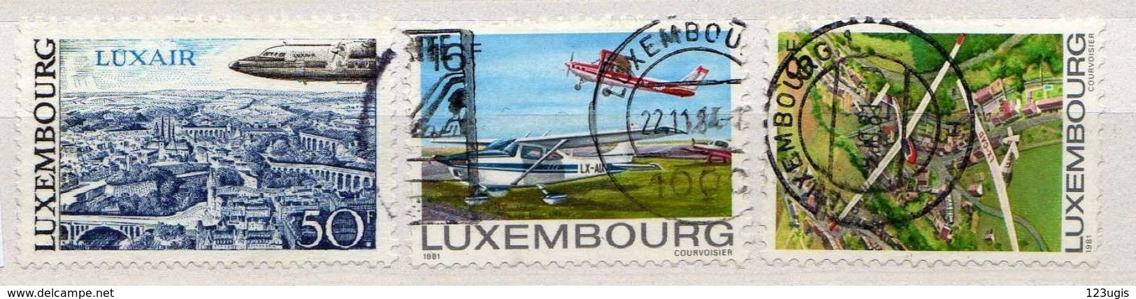 Luxemburg Lot, Gestempelt, Flugpost / Flugzeug / Air Mail / Planes [170717XXI] - Usati