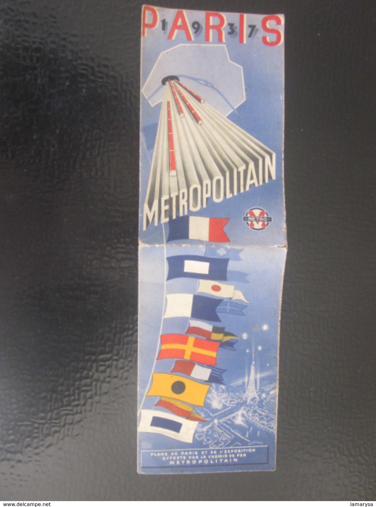 PARIS 1937 Métro Métropolitain Carte Plans de réseaux-Schémas de lignes -Stations Parisiennes légendes.Exposition avril