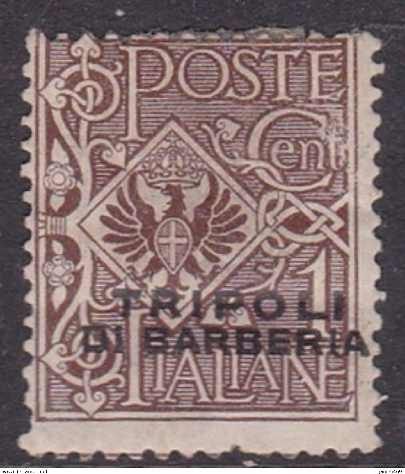 Italian Post Offices In The Levant, Tripoli Di Barberia S 11 1915 1c Brown, Mint Hinged - General Issues