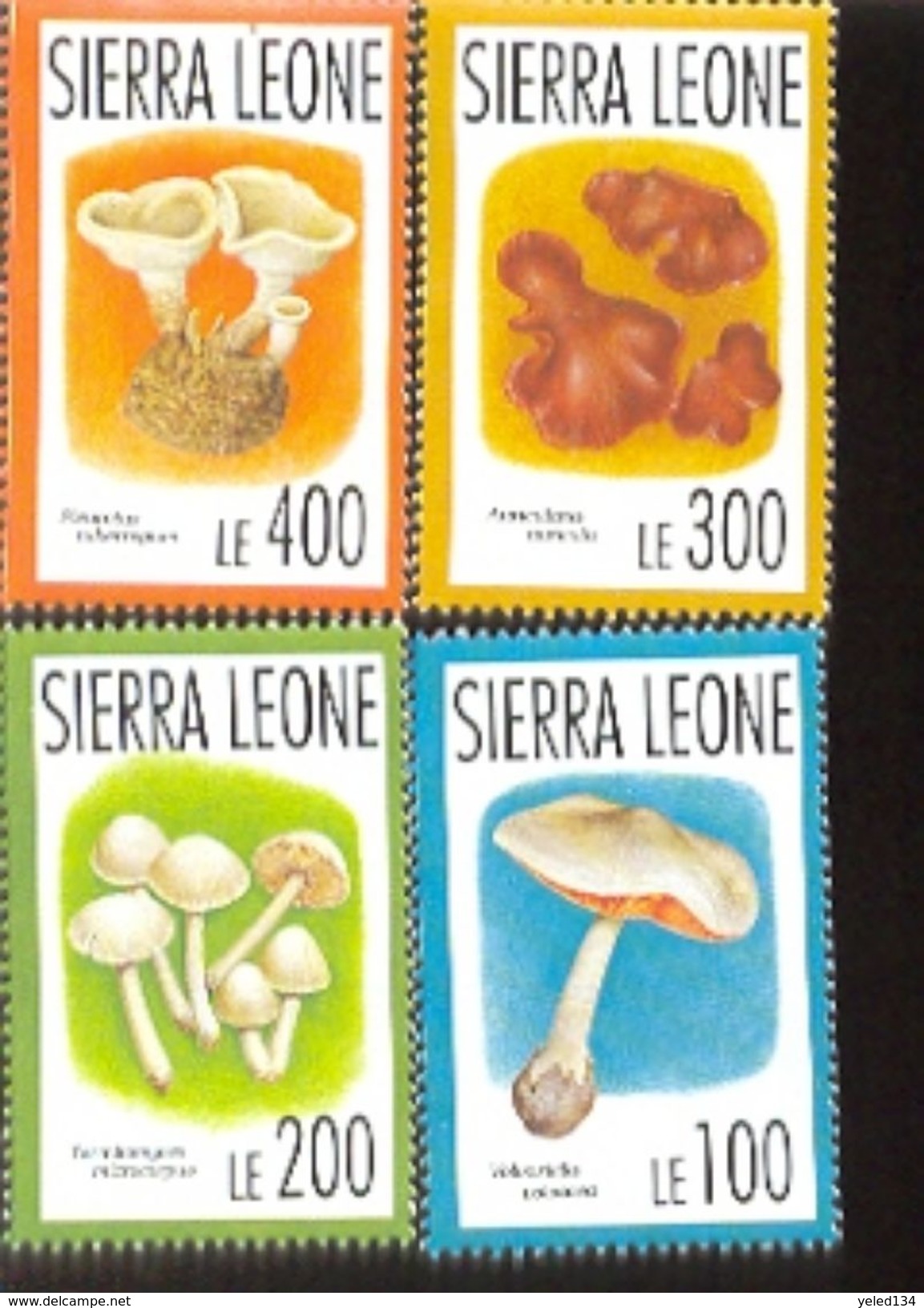 SIERRA LEONE  1618-25  MINT NEVER HINGED SET OF STAMPS OF MUSHROOMS - Pilze