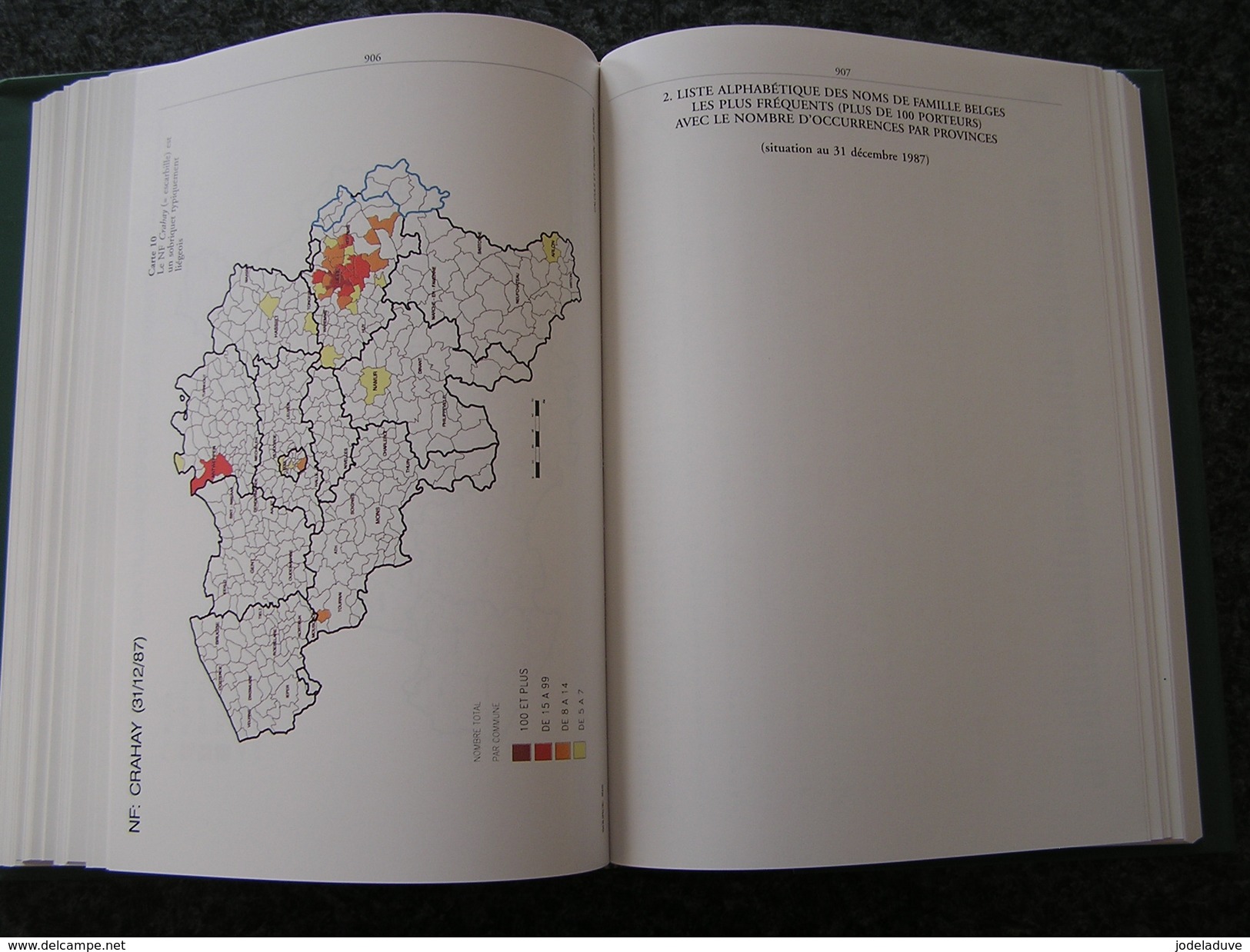 DICTIONNAIRE DES NOMS DE FAMILLE EN BELGIQUE ROMANE ET DANS LES REGIONS LIMITROPHES J Herbillon 2 tomes