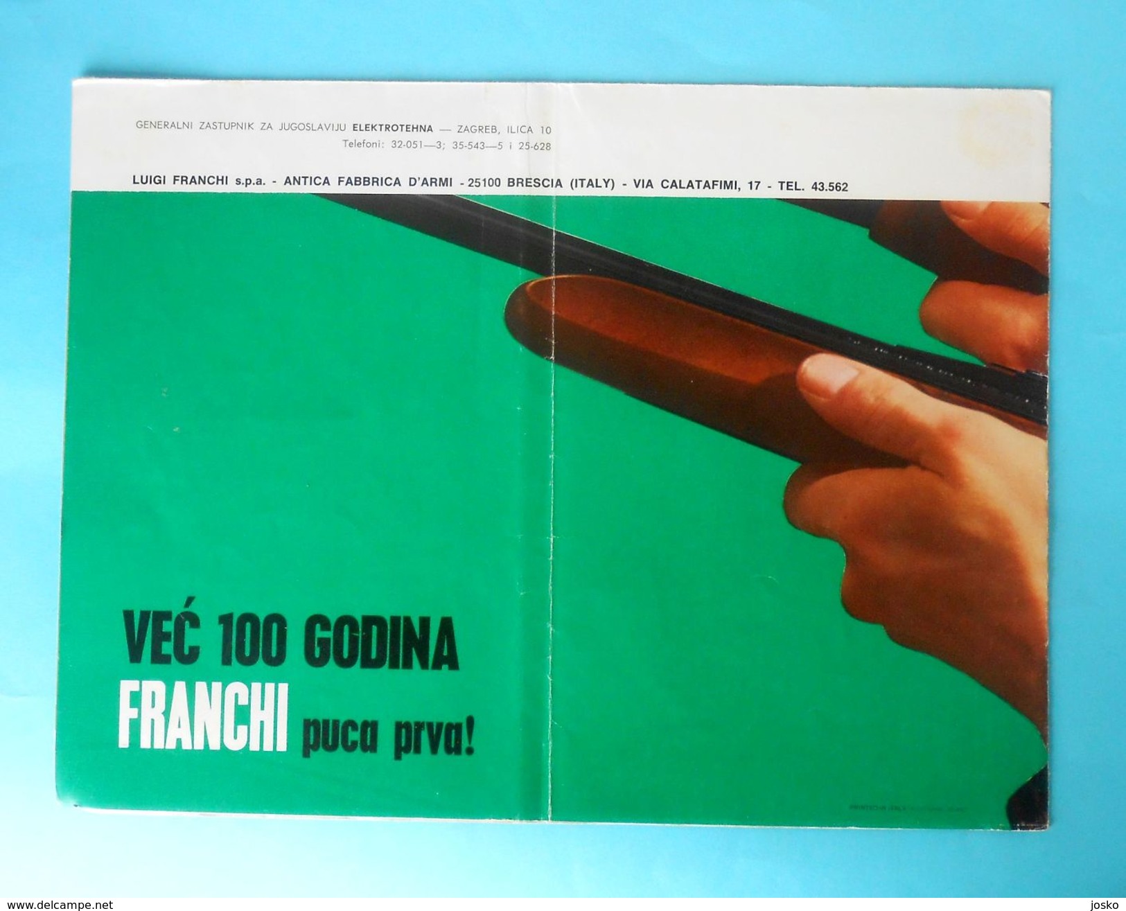 FRANCHI ( Italy ) - Falconet Shotgun & Carabine ... Yugoslav Vintage Catalogue * Chasse Jagd Caccia Caza Hunt Italia - Italia